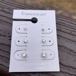 NWOT 🩶STERLING SILVER🩶 CUBIC ZIRCONIA STACKABLE EARRING